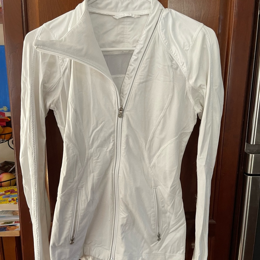 Lululemon zip up jacket white